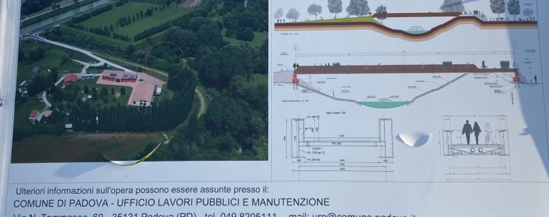 Camin: nuova passerella sul Roncajette